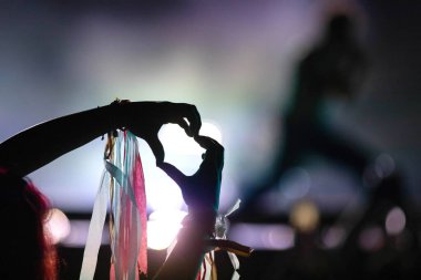  Kalabalık sahne ışıkları canlı konser yaz müzik festivali