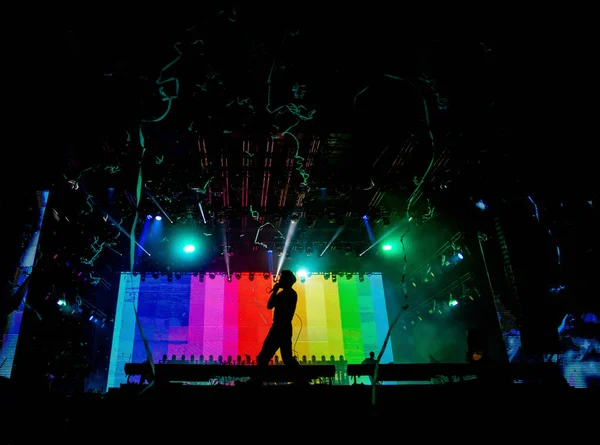 Lgbt Flag Stage Lgbt Community Rights — стоковое фото