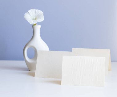 white cards mock up with space for your text