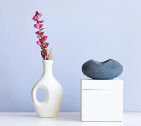 Cosmetic Product Mock White Boxes Vase — Foto Stock