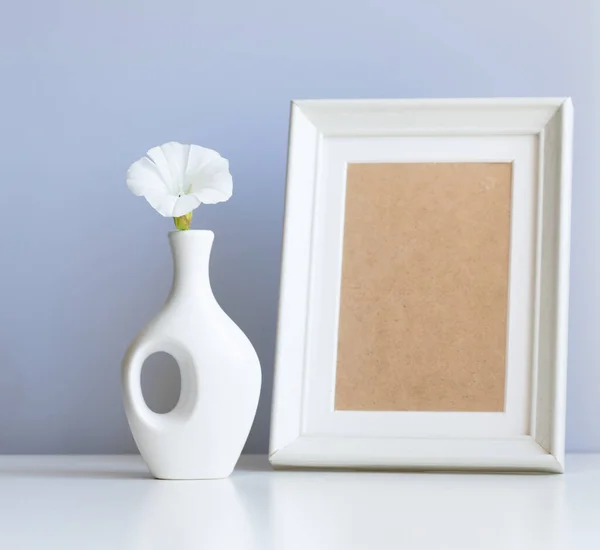 Product Mock White Frame Space Text White Vase — Photo