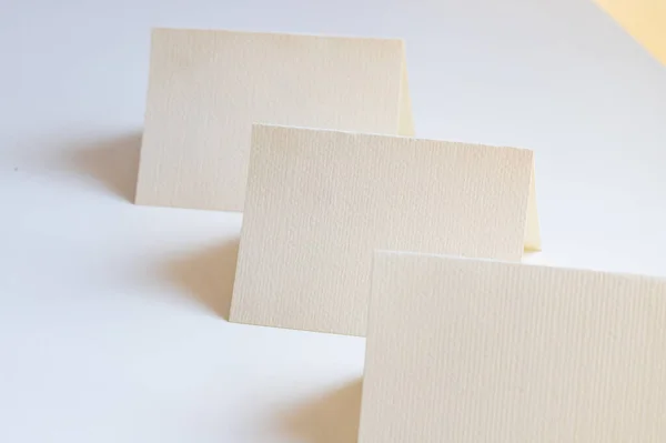 White Cards Mock Space Your Text — Foto de Stock