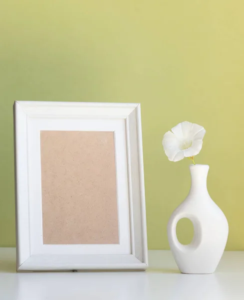 Product Mock White Frame Space Text White Vase — Photo