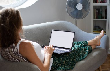 blank laptop at home space for your text