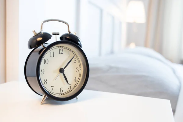 Vintage Alarm Clock Bright Bedroom — Stockfoto