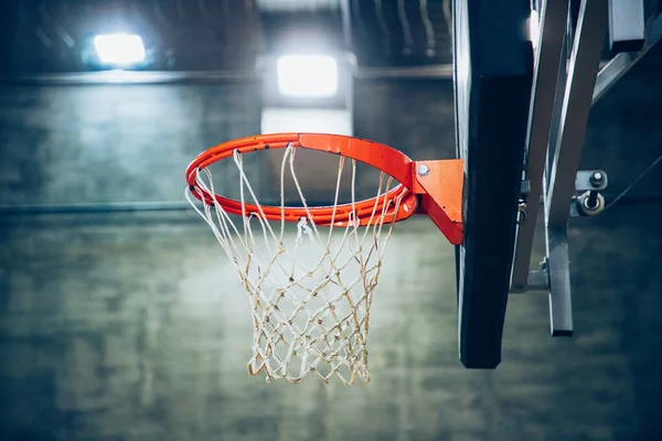 basketball hoop in a vintage sports arena