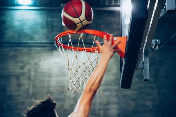 basketball hoop in a vintage sports arena