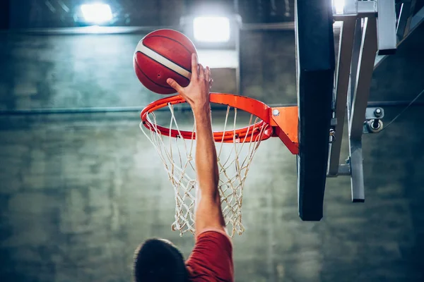 basketball hoop in a vintage sports arena