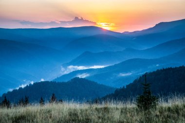amazing landscape in Parang mountains Transalpina
