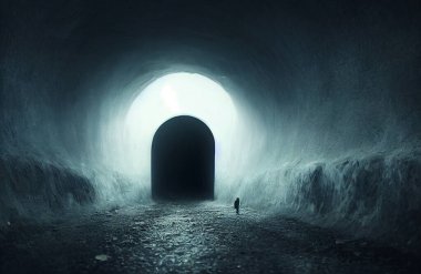 Ölüm, Azrail 'in tünelde yürürken ki korkunç görüntüsü.