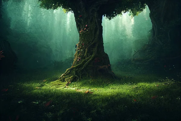 Livets Träd Fantasimiljö — Stockfoto