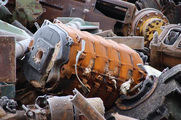 Metal Scrap Collected Reuse Waste Products Recycled Recycling Waste Recycling — Stock Photo, Image