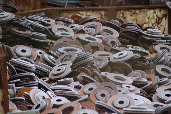 Metal Scrap Collected Reuse Waste Products Recycled Recycling Waste Recycling — Stock Photo, Image