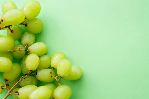 Top View Ripe Organic Grapes Green — Fotografia de Stock