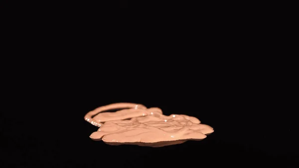 Close View Beige Makeup Concealer Black Background — Stock Photo, Image