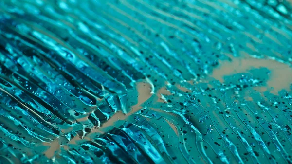 Detailní Pohled Modré Čalouněné Hydrogel Pozadí Bublinami — Stock fotografie