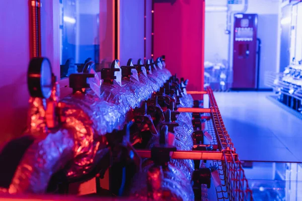 Cooling system and technical equipment of data center, cyber security concept — Stock Photo