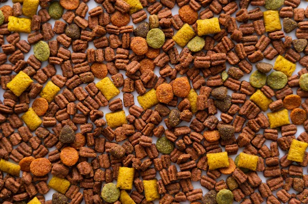 Top view of nutritious and crunchy pet food — Stock Photo