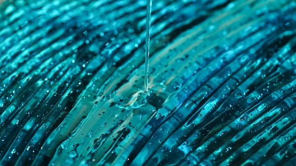 Close up view of blue and textured hydrogel background — Stock Photo