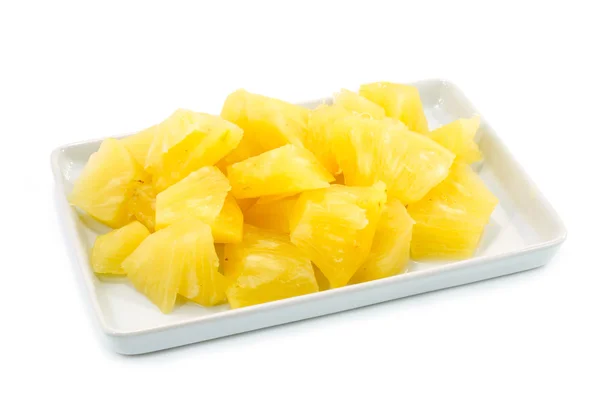 Pineapple slices in a white background. — Stock Photo, Image