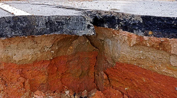 Bölüm yol asfalt. — Stok fotoğraf