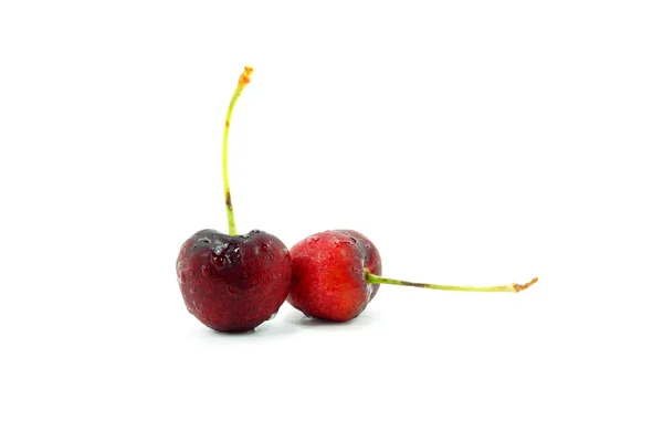 Sweet cherry on white background — Stock Photo, Image