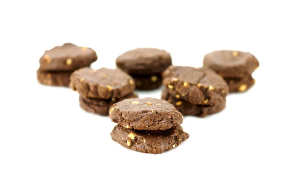 Mini-Kekse auf weißem Hintergrund. — Stockfoto