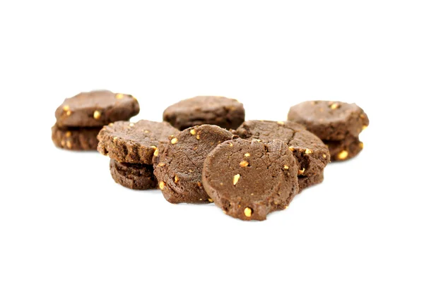 Mini cookies på vit bakgrund. — Stockfoto
