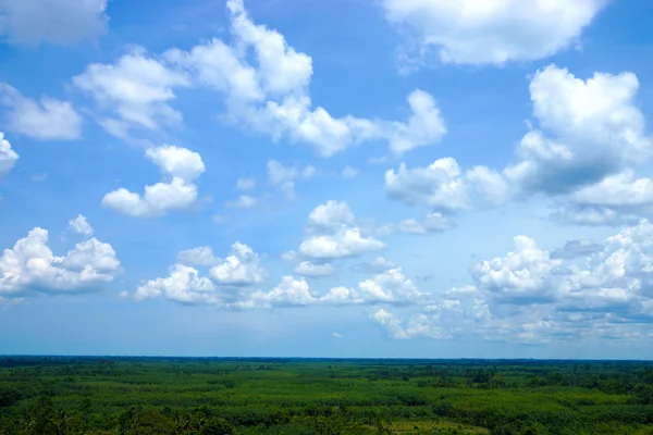 Nuvole nel cielo blu. (Nube di cirro ) — Foto Stock