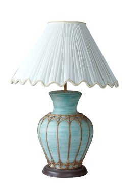 vintage table lamp isolated on white