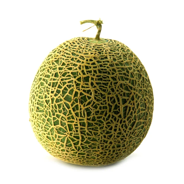 Netted melon on white background — Stock Photo, Image