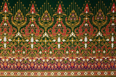 Tayland Kültür desenli kumaş dokuma.