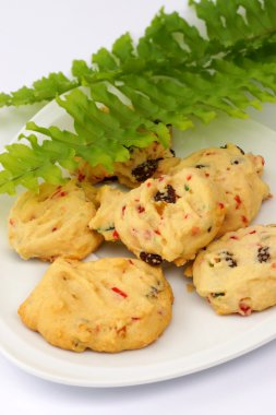 karışık meyve kurabiye.