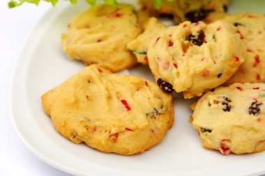 karışık meyve kurabiye.