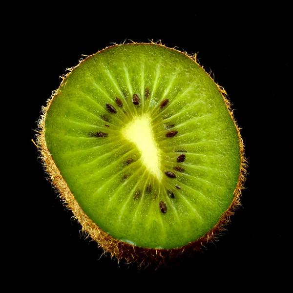 Kiwi fruit isolated on black background — Stock Photo, Image