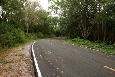 boş eğri yol dağa.