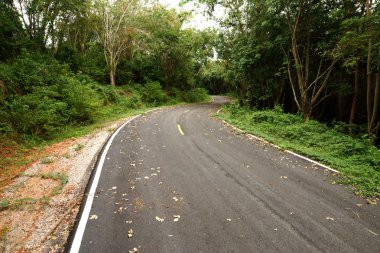 boş eğri yol dağa.