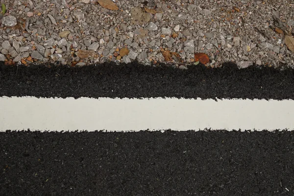 Textura de estrada de asfalto com faixa branca — Fotografia de Stock