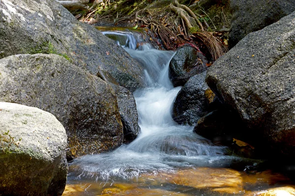 Small Waterfalls flowing over the rock. — Stock Photo, Image