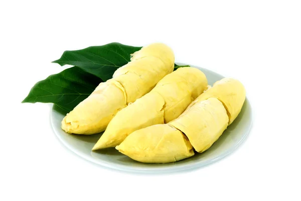 Durian isolato su sfondo bianco — Foto Stock