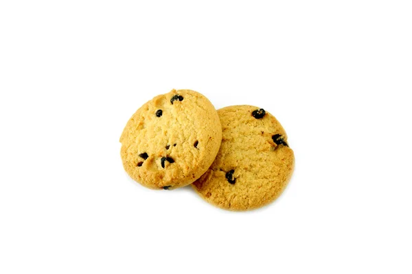 Mini Chocolate chips cookies isolated on white