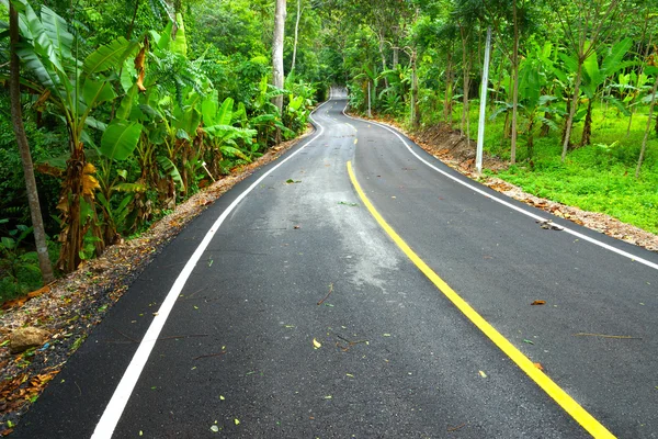 Estrada sinuosa na Tailândia — Fotografia de Stock