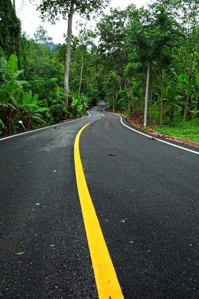 Strada tortuosa in Thailandia — Foto Stock