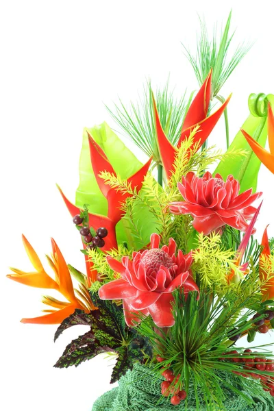 Disposizione floreale con fiori tropicali . — Foto Stock