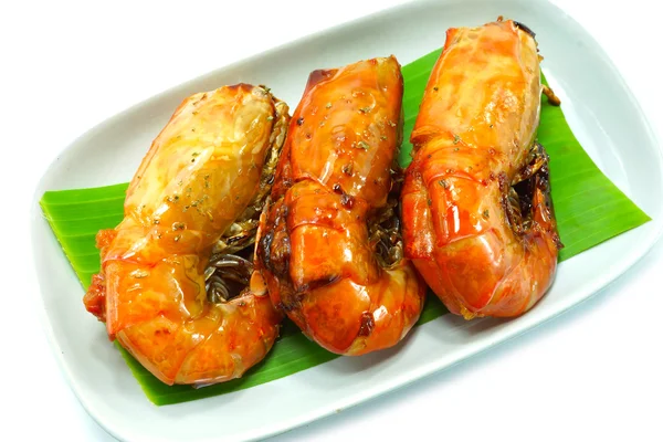 Udang besar manis pada isolasi latar belakang putih . — Stok Foto