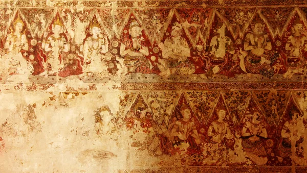 Drawing on over 300 years old, in the Thailand. — Stock Photo, Image