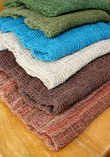 Hand woven fabrics — Stock Photo, Image