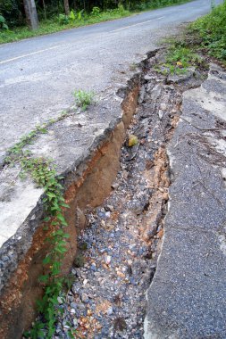 stratigrafi depremin neden yol hasarı.