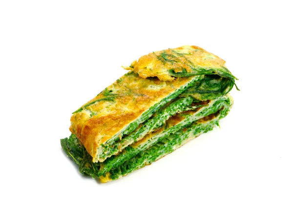 Omelette, gebratenes Gemüse, thailändisches Essen. — Stockfoto