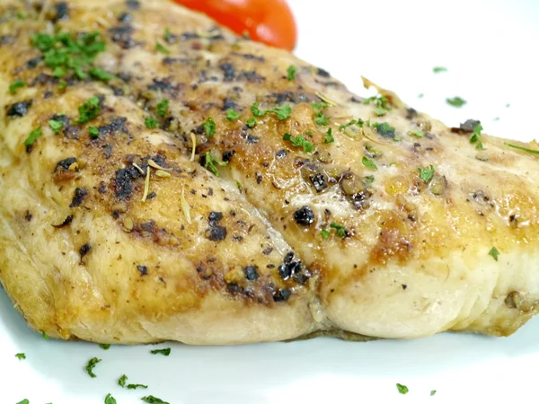 Fish steak with black pepper. — Stock Photo, Image